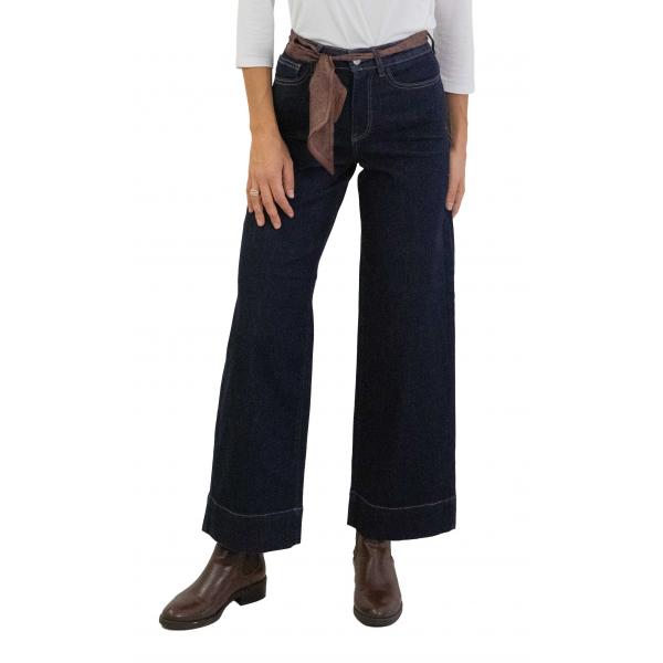 Jeans  Vita alta Wide Leg Fitr con foulard Only